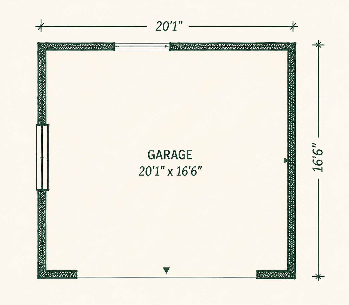 Garage floor plan sketch